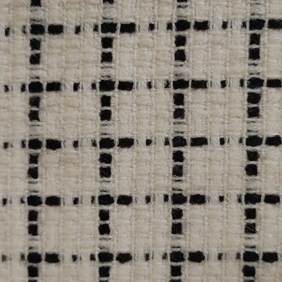 New York  Co Boucle ivory Black Short Skirt with fringe Sz 8 - Picture 4 of 11